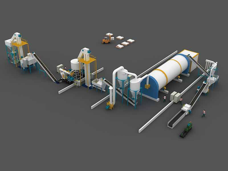 complete biomass pellet line 3D