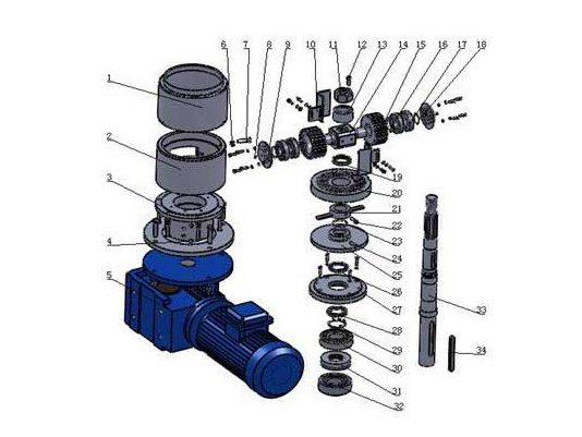 inner structure of roller turned pellet mill