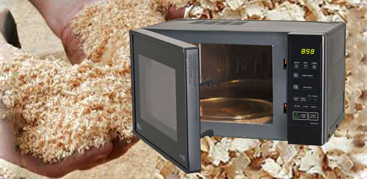 measure sawdust moisture with microwave oven